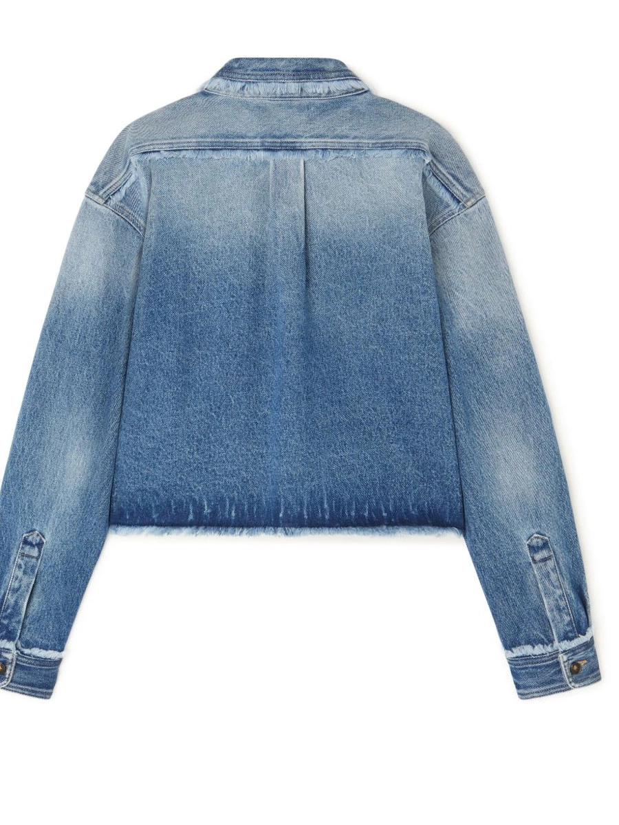 Affordable Alanui jacket Women cropped frayed denim 0805
